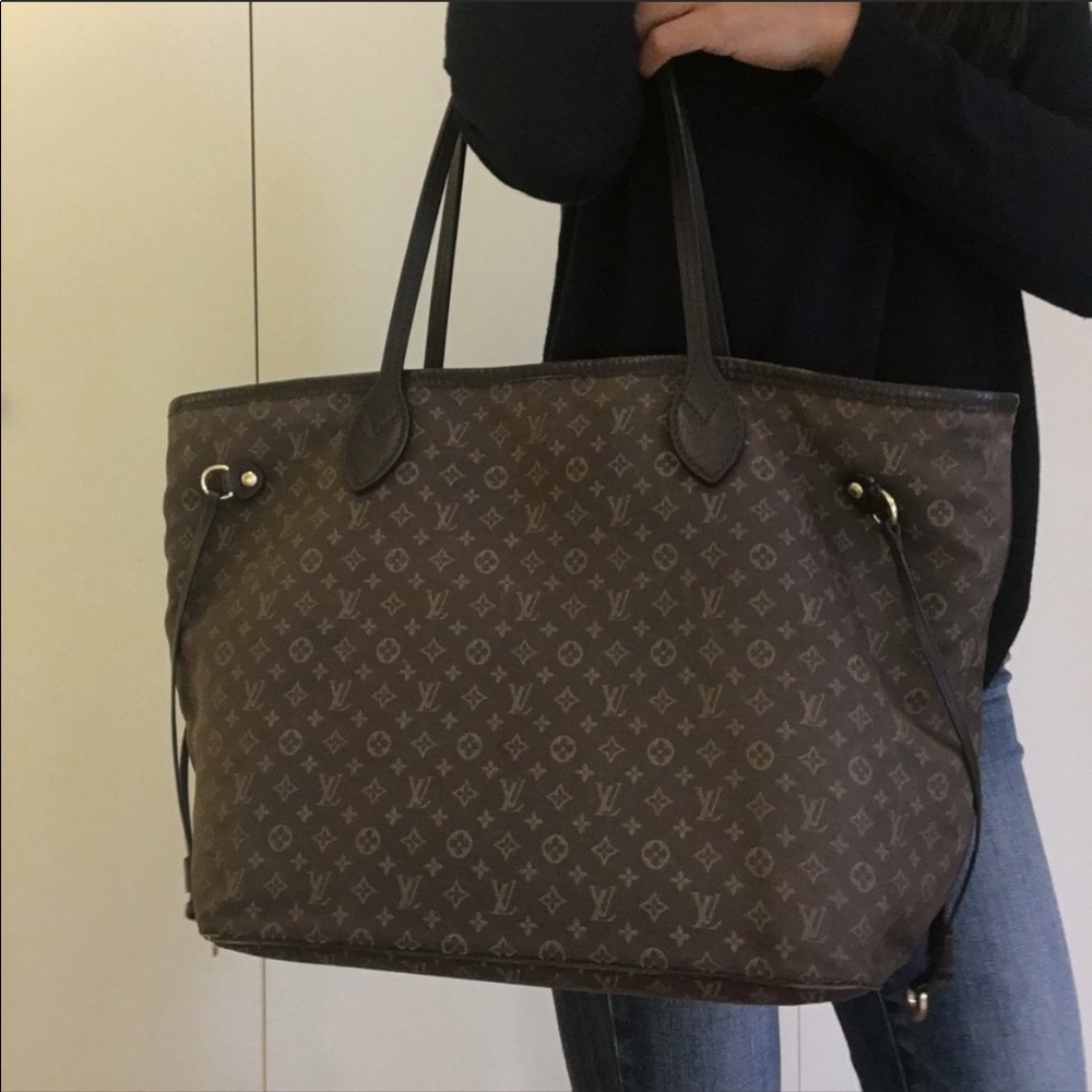 Louis Vuitton Ebene Monogram Mini Lin NeverfullMM
